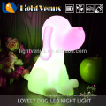 Chien en forme d’animale veilleuse pour enfants table nuit lampe couleur changeante décoration chambre à coucher